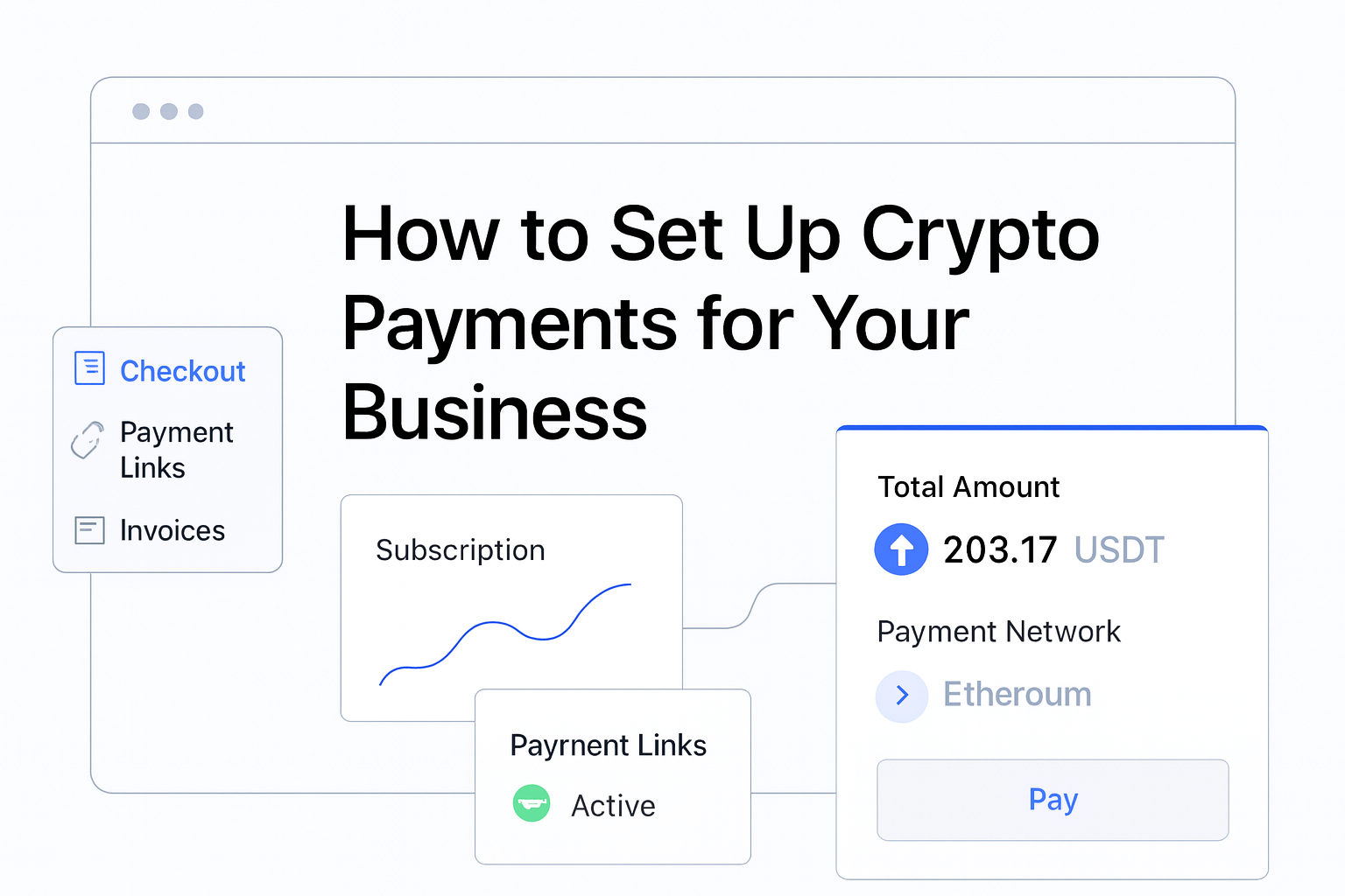 How to Set Up Crypto Payments for Your Business guide hero visual