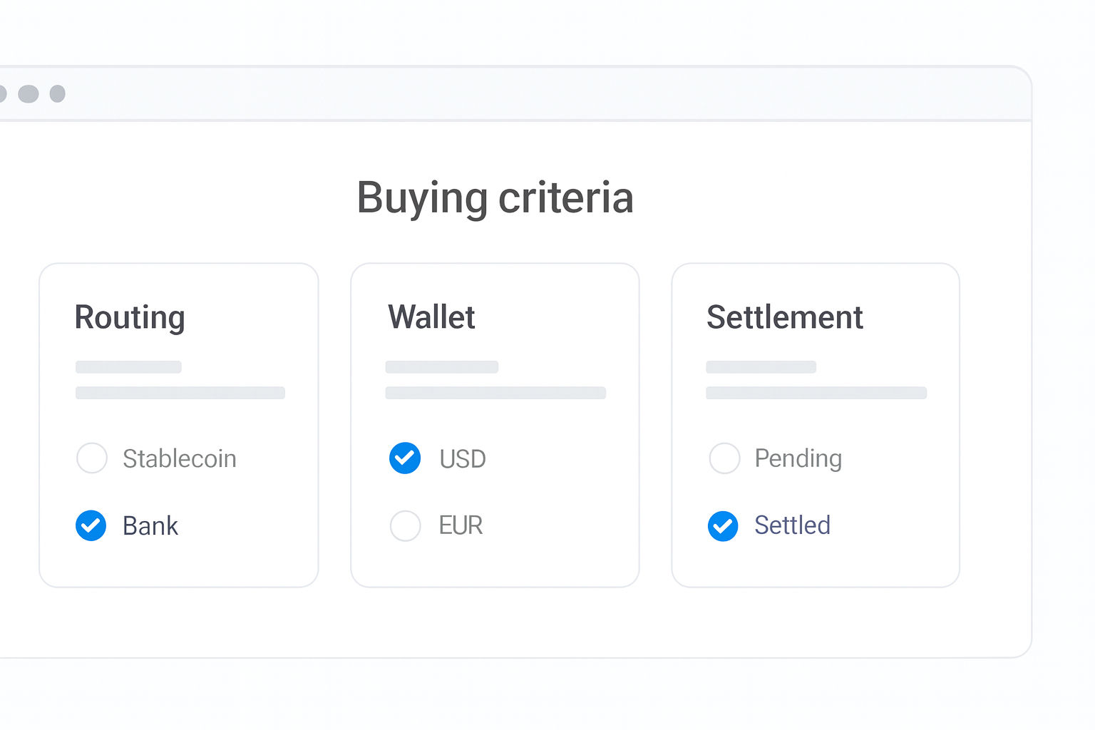 Banking Rails for Fintech: Where Radom Fits buying criteria visual
