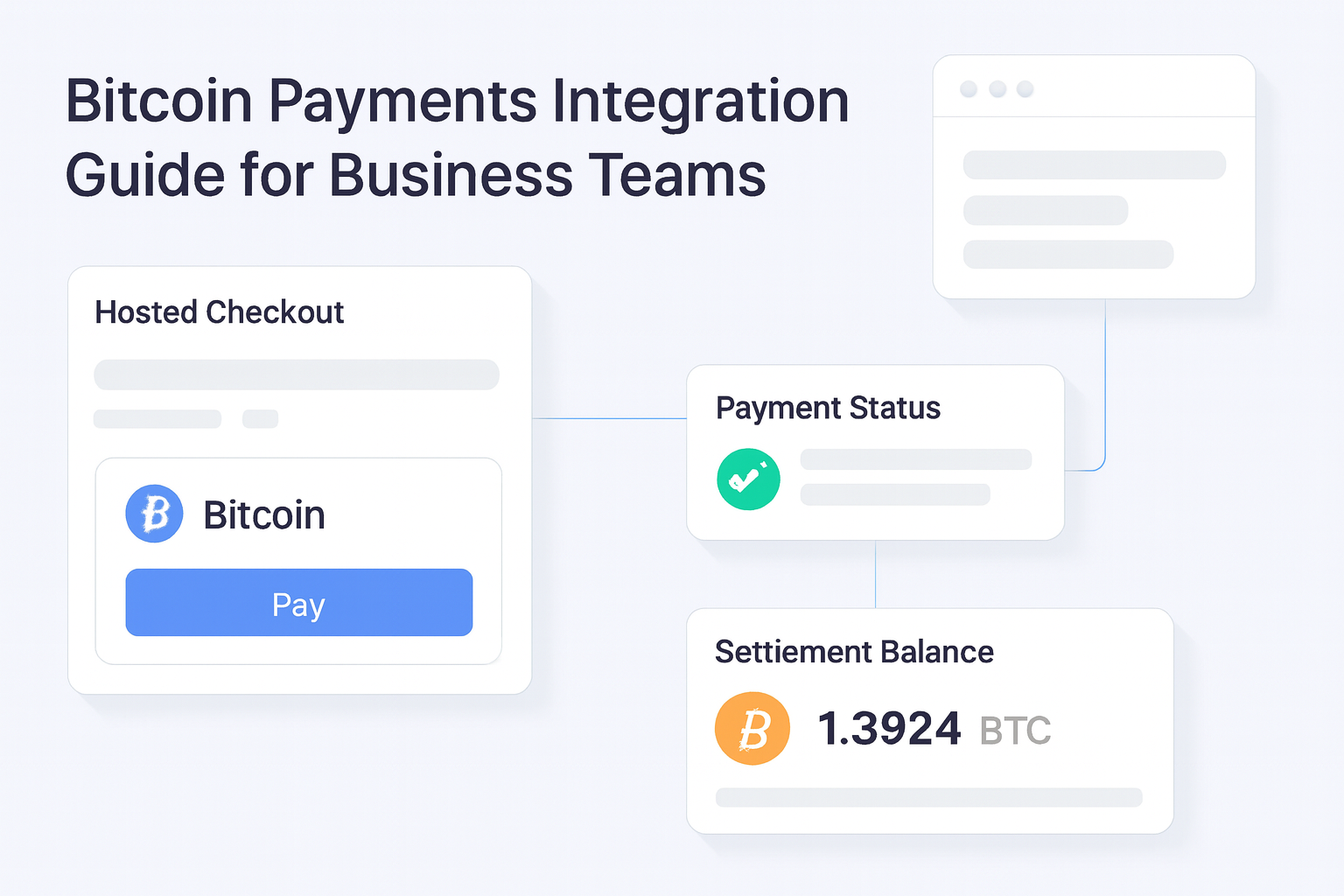 Bitcoin Payments Integration Guide for Business Teams guide hero visual