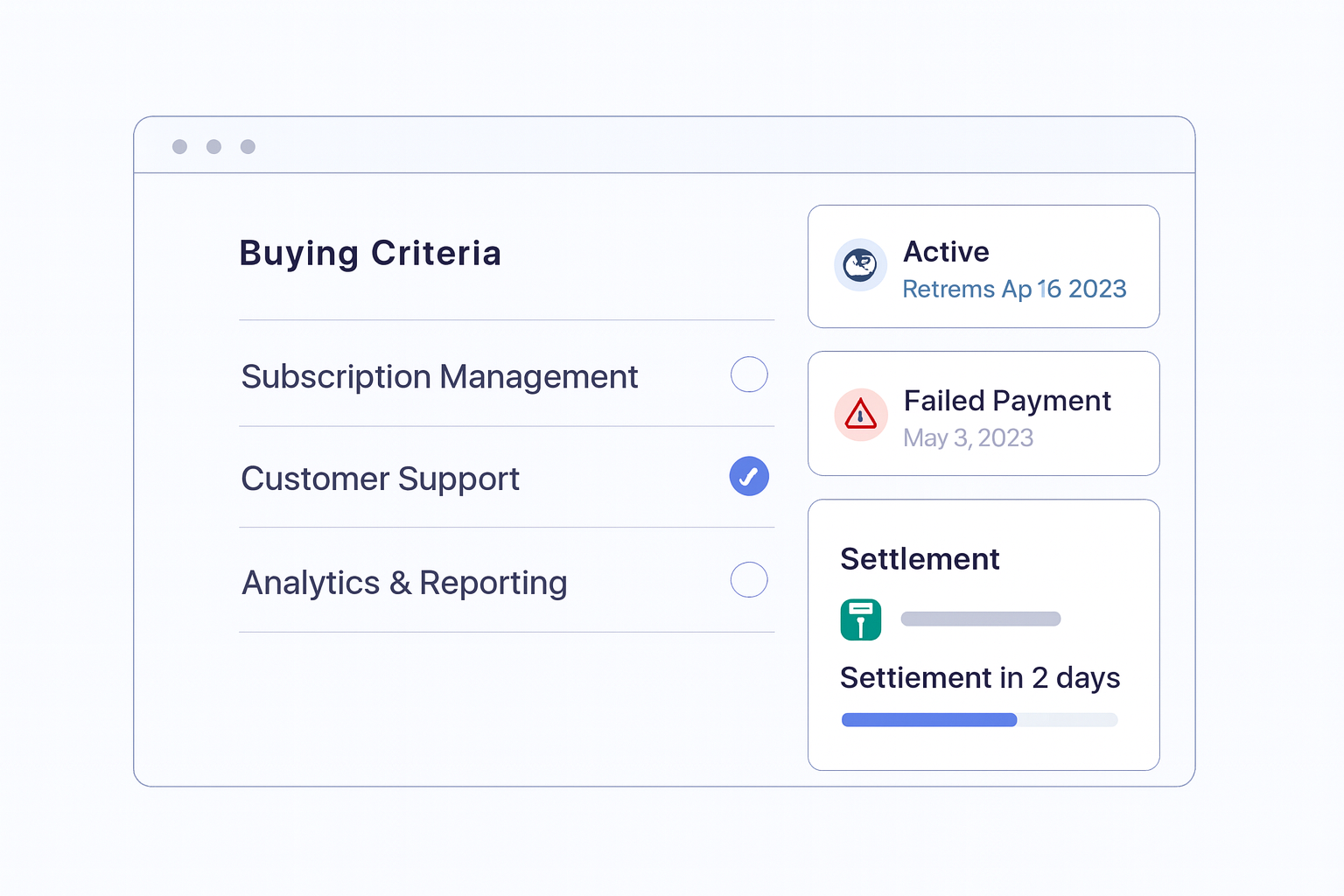 Radom vs Crypto Subscriptions: a practical comparison for recurring crypto billing buying criteria visual