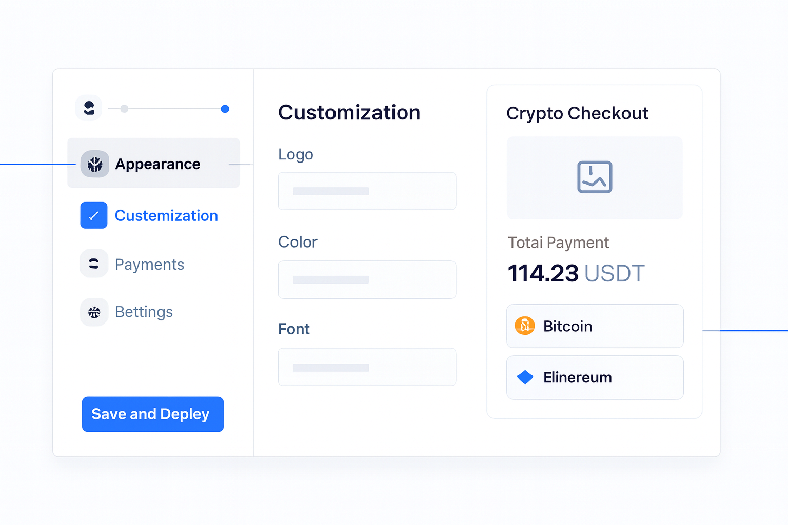 How to set up hosted crypto checkout decision support visual