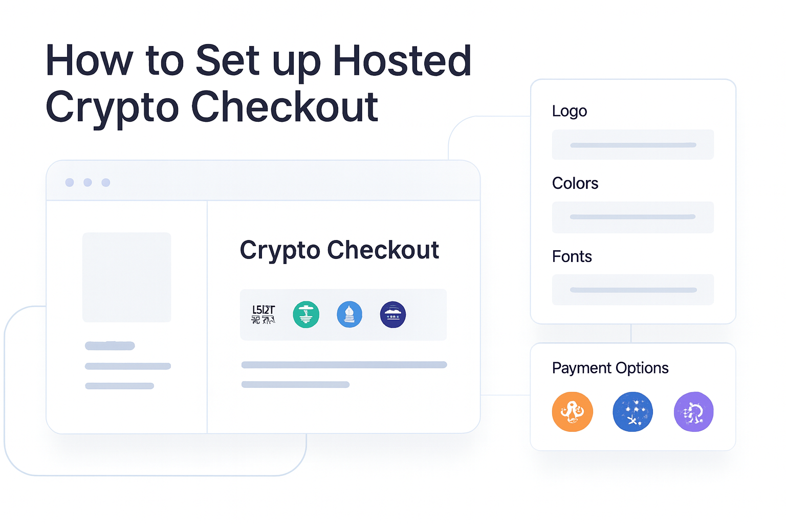 How to set up hosted crypto checkout guide hero visual