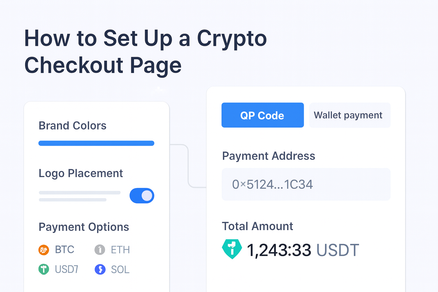 How to Set Up a Crypto Checkout Page guide hero visual