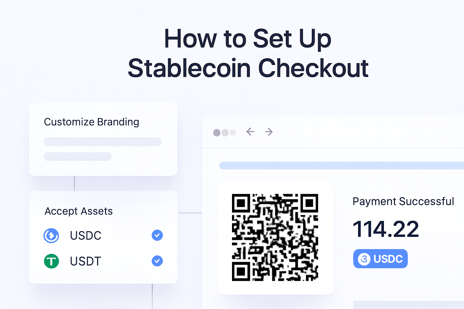How to Set Up Stablecoin Checkout guide hero visual