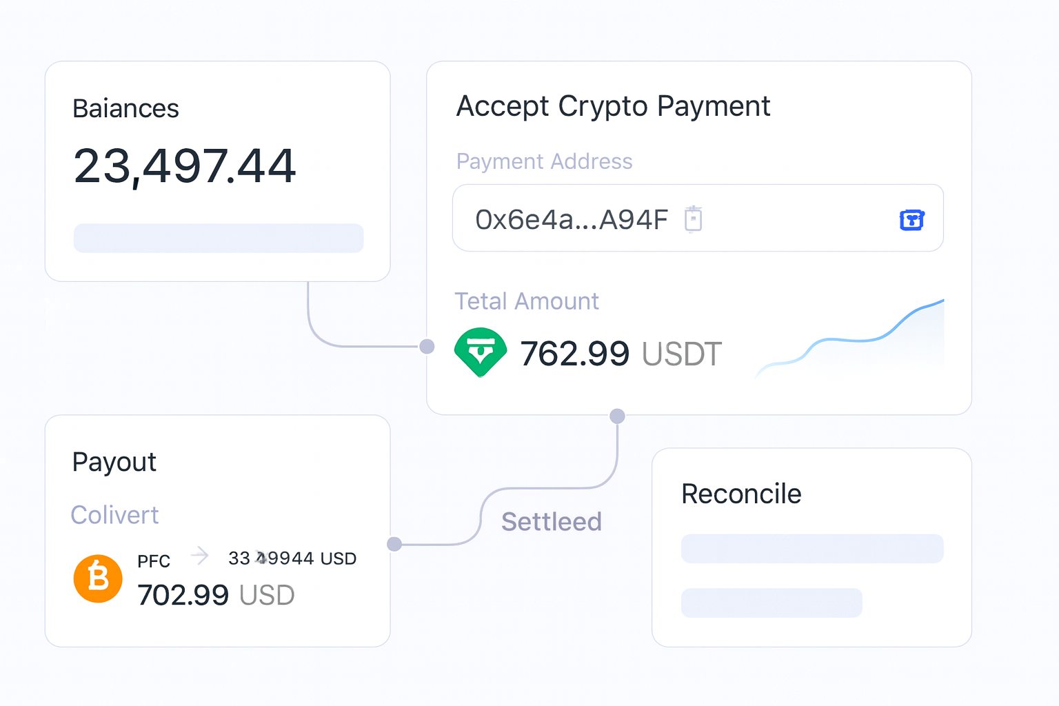 Accept Crypto Payments Comparison operations flow visual