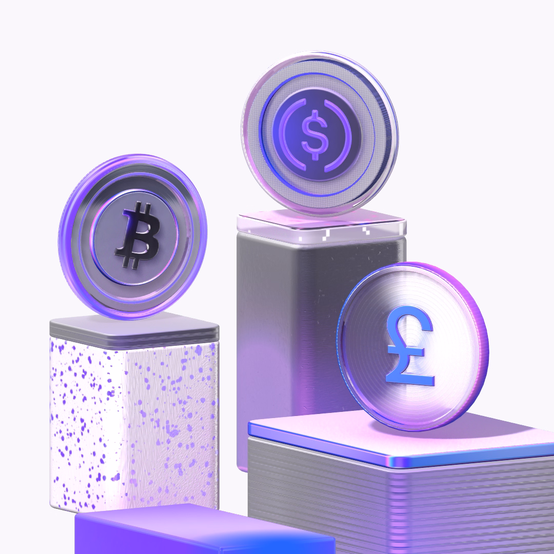 Radom metallic payment pillars visual representing modular crypto and fiat infrastructure